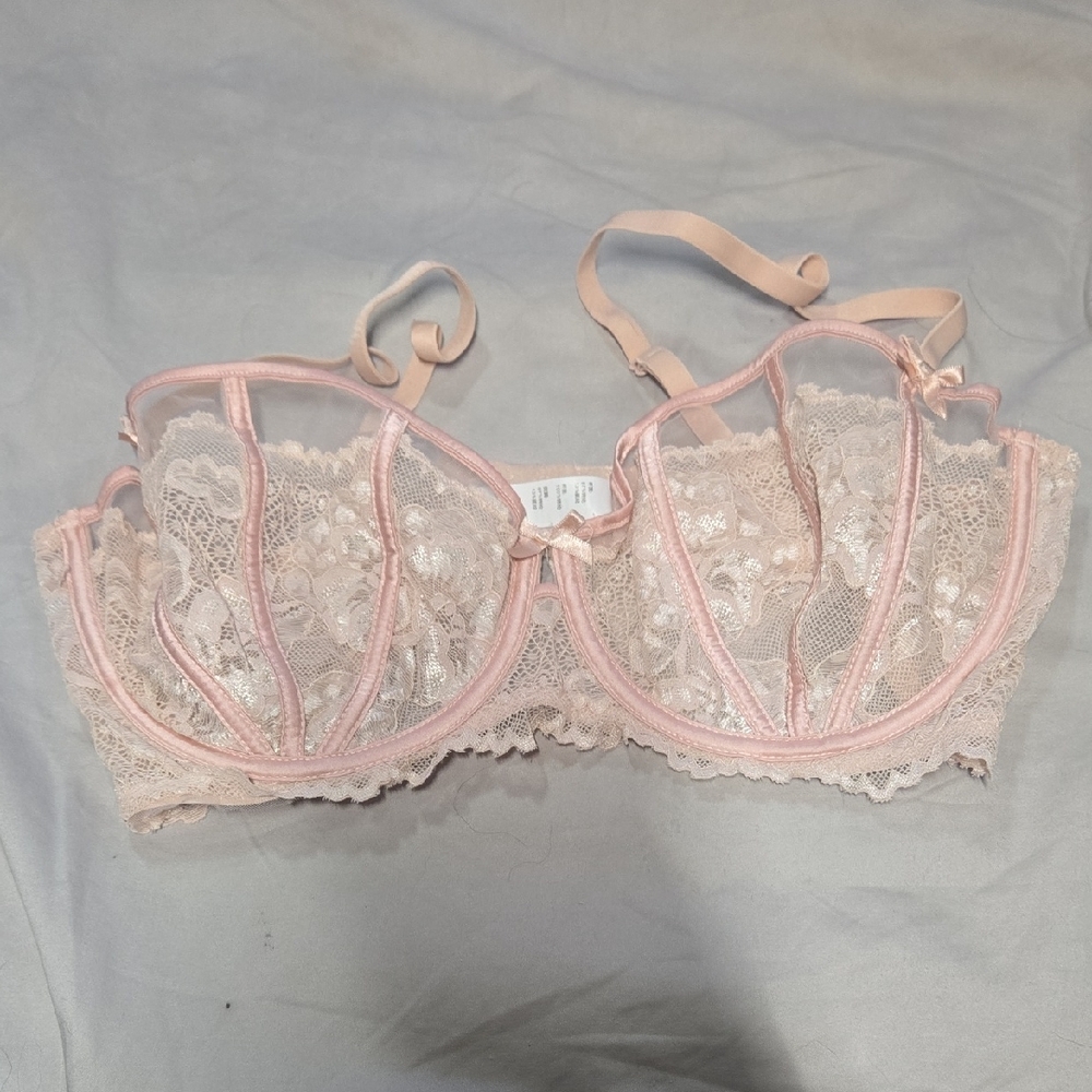 4/$25 Elegant Lace Underwire Bra - Pink